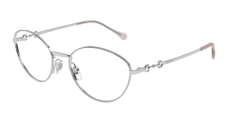 Donna GG1699O 004 Montature da vista Metallo Argento Trasparente Cat Eye