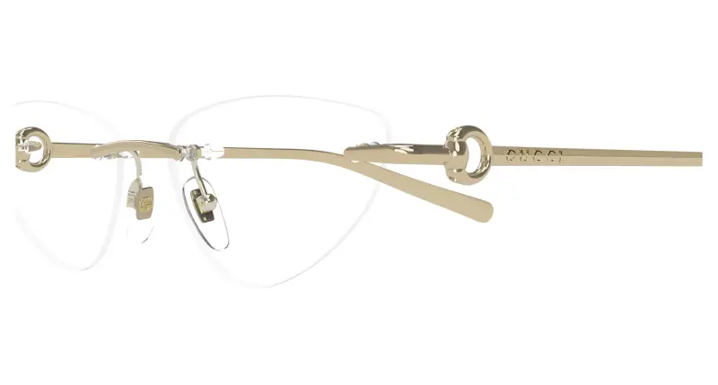 Donna GG1702O 002 Montature da vista Metallo Oro Trasparente Cat Eye miniatura 3