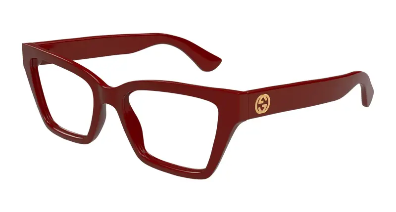 Gucci Donna GG1715O 003 Montature da vista Iniettato Bordeaux Trasparente Cat Eye