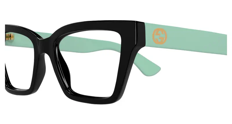 Gucci Donna GG1715O 004 Montature da vista Iniettato Nero Trasparente Cat Eye miniatura 2