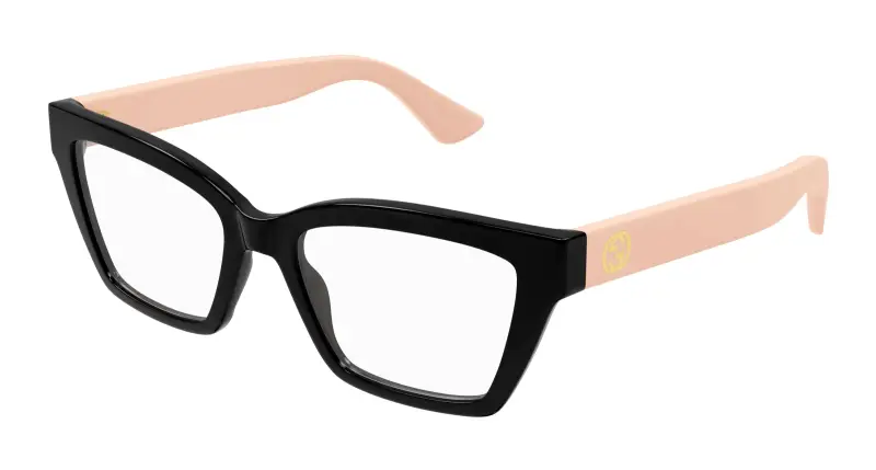 Donna GG1715O 006 Montature da vista Iniettato Nero Trasparente Cat Eye