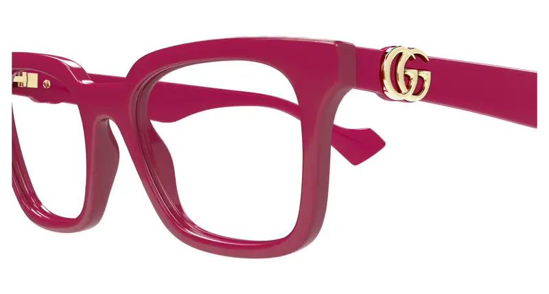 Gucci Donna GG1728O 004 Montature da vista Iniettato Rosso Trasparente Squadrata miniatura 2