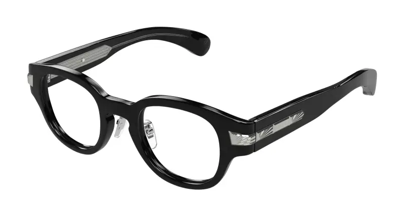 Donna GG1741OJ 001 Montature da vista Acetato Nero Trasparente Squadrata