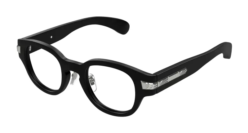 Donna GG1741OJ 003 Montature da vista Acetato Nero Trasparente Squadrata