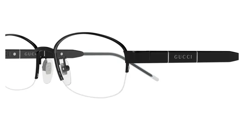 Donna GG1742OJ 001 Montature da vista Titanio Nero Trasparente Rotonda miniatura 3