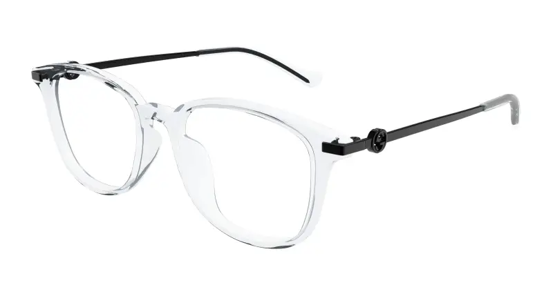 Donna GG1745OA 003 Montature da vista Acetato Cristallo Trasparente Rotonda
