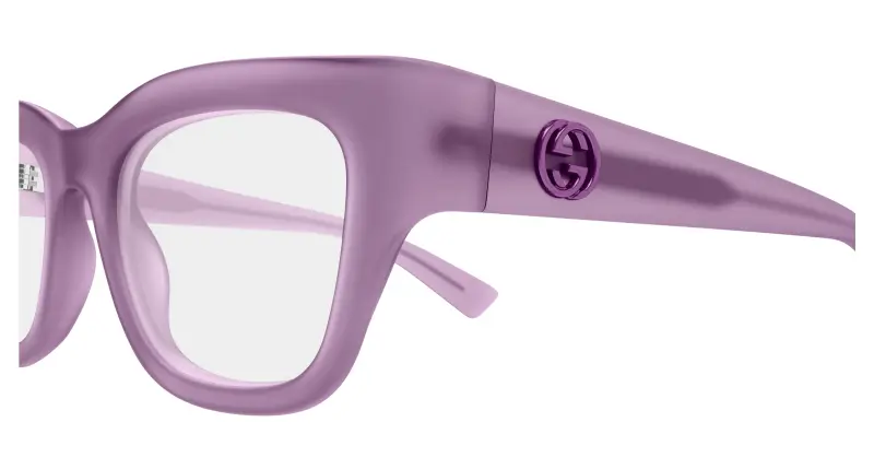 Donna GG1785O 003 Montature da vista Iniettato Viola Trasparente Squadrata miniatura 3