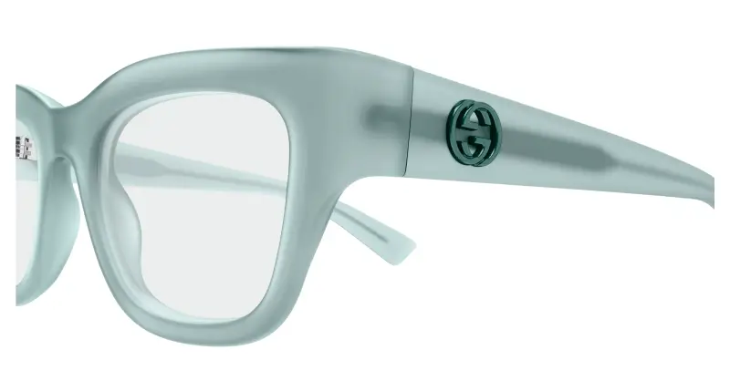 Donna GG1785O 004 Montature da vista Iniettato Verde Trasparente Squadrata miniatura 3