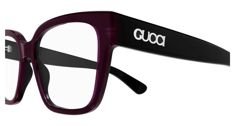 Gucci Donna GG1791O 007 Montature da vista Acetato Nero Trasparente Squadrata miniatura 2
