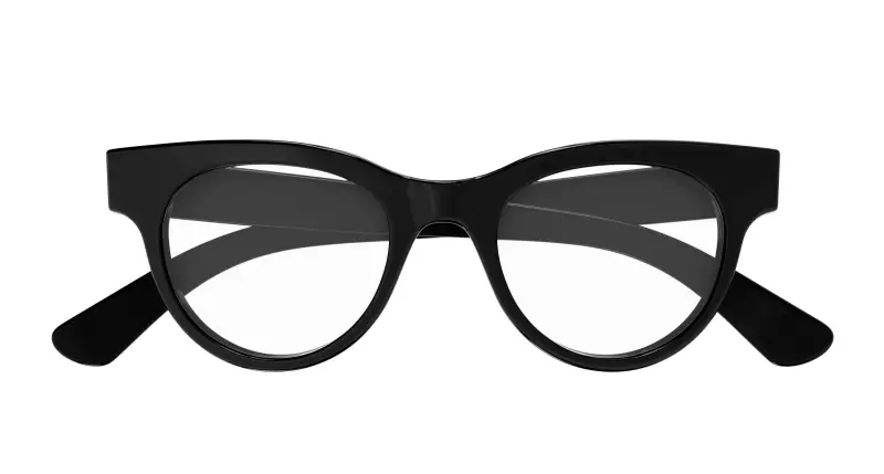 Donna GG1792O 001 Montature da vista Acetato Nero Trasparente Rotonda miniatura 2