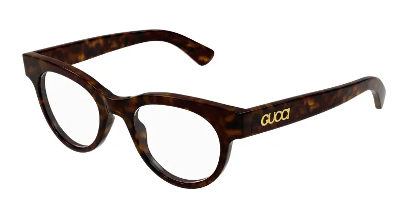 Donna GG1792O 002 Montature da vista Acetato Havana Trasparente Rotonda
