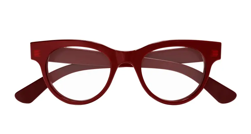 Donna GG1792O 004 Montature da vista Acetato Rosso Trasparente Rotonda miniatura 2