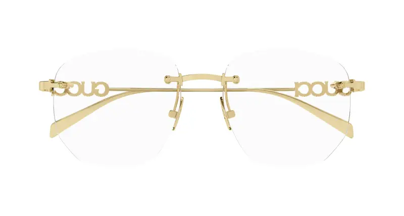 Donna GG1806O 001 Montature da vista Metallo Oro Trasparente Squadrata miniatura 2