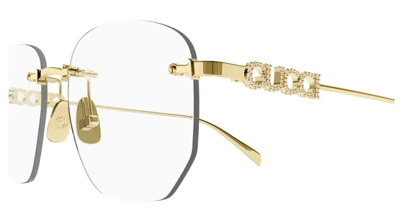Donna GG1806O 001 Montature da vista Metallo Oro Trasparente Squadrata miniatura 3