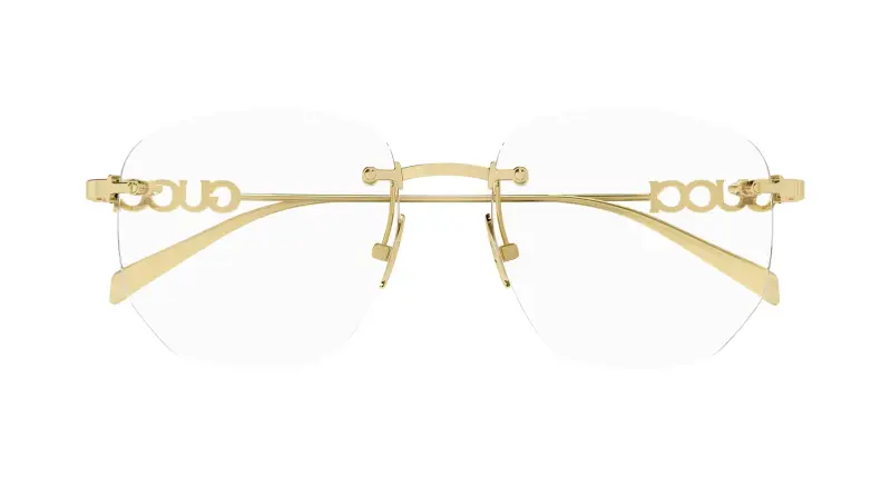 Donna GG1806O 002 Montature da vista Metallo Oro Trasparente Squadrata miniatura 2