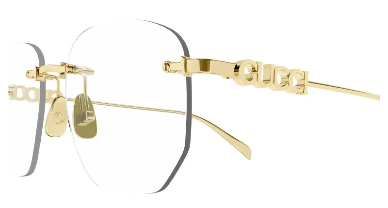 Donna GG1806O 002 Montature da vista Metallo Oro Trasparente Squadrata miniatura 3