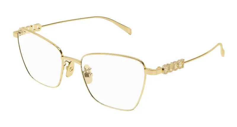 Donna GG1807O 001 Montature da vista Metallo Oro Trasparente Farfalla