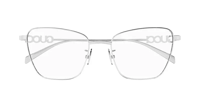 Donna GG1807O 004 Montature da vista Metallo Argento Trasparente Farfalla miniatura 2