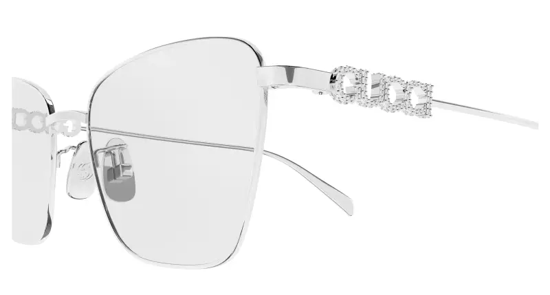 Donna GG1807O 004 Montature da vista Metallo Argento Trasparente Farfalla miniatura 3