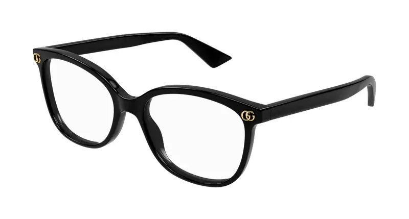Gucci Donna GG1816O 001 Montature da vista Acetato Nero Trasparente Squadrata