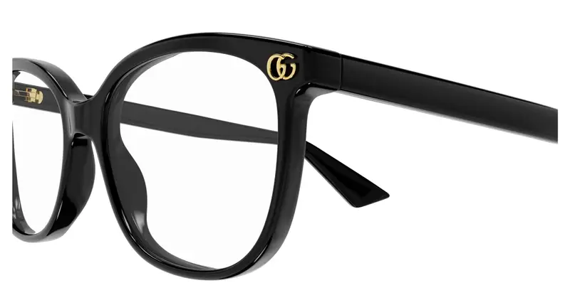 Gucci Donna GG1816O 001 Montature da vista Acetato Nero Trasparente Squadrata miniatura 2