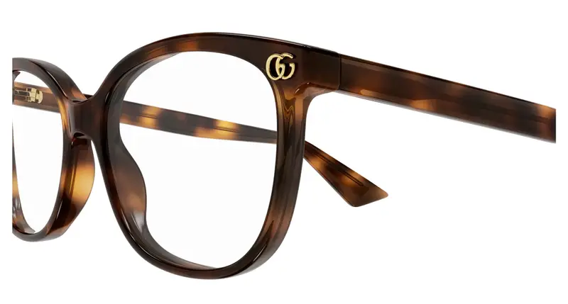 Gucci Donna GG1816O 002 Montature da vista Acetato Havana Trasparente Squadrata miniatura 2