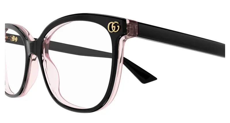 Gucci Donna GG1816O 003 Montature da vista Acetato Nero Trasparente Squadrata miniatura 2