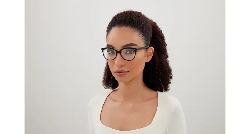 Gucci Donna GG1816O 003 Montature da vista Acetato Nero Trasparente Squadrata miniatura 3