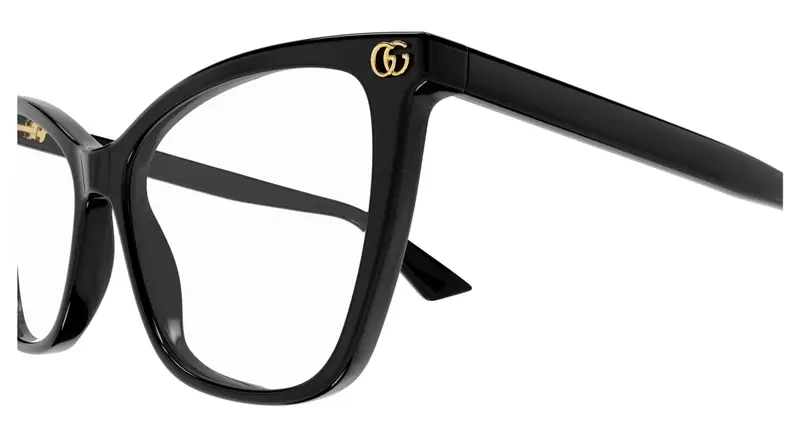 Gucci Donna GG1817O 001 Montature da vista Acetato Nero Trasparente Cat Eye miniatura 2