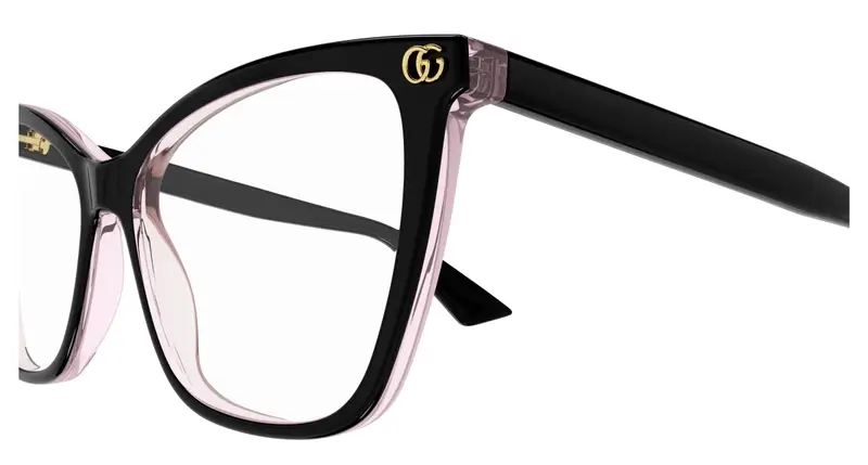 Gucci Donna GG1817O 003 Montature da vista Acetato Nero Trasparente Cat Eye miniatura 2