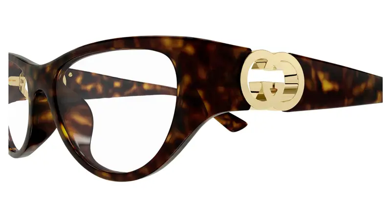 Gucci Donna GG1825O 002 Montature da vista Iniettato Havana Trasparente Cat Eye miniatura 2