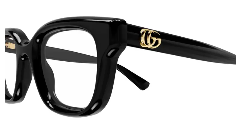 Gucci Donna GG1831O 001 Montature da vista Iniettato Nero Trasparente Squadrata miniatura 2