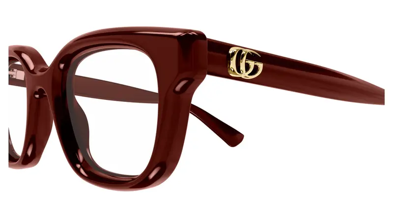 Gucci Donna GG1831O 007 Montature da vista Iniettato Bordeaux Trasparente Squadrata miniatura 2