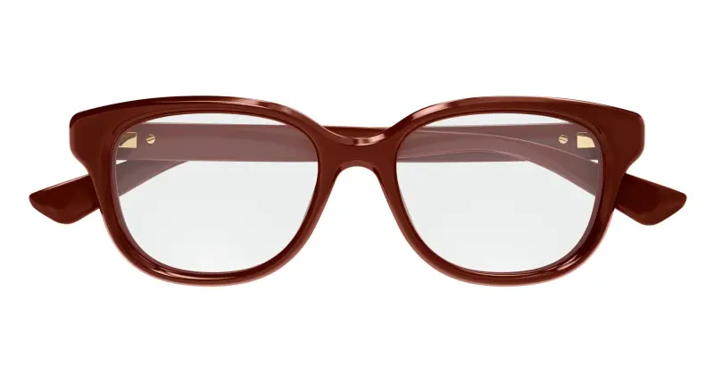 Donna GG1833OK 003 Montature da vista Iniettato Bordeaux Trasparente Squadrata miniatura 2