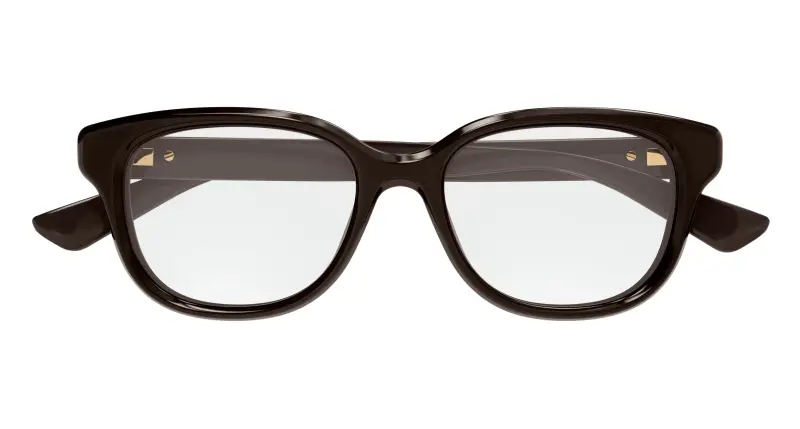 Donna GG1833OK 004 Montature da vista Iniettato Marrone Trasparente Squadrata miniatura 2