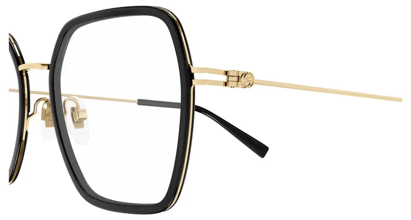 Gucci Donna GG1850O 001 Montature da vista Iniettato Nero Trasparente Squadrata miniatura 2