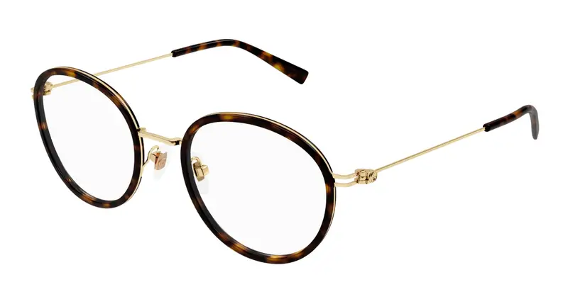 Gucci Donna GG1851O 002 Montature da vista Iniettato Havana Trasparente Rotonda