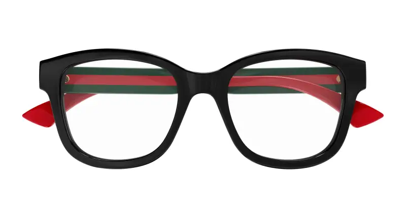 Donna GG1863O 001 Montature da vista Acetato Nero Trasparente Squadrata miniatura 2