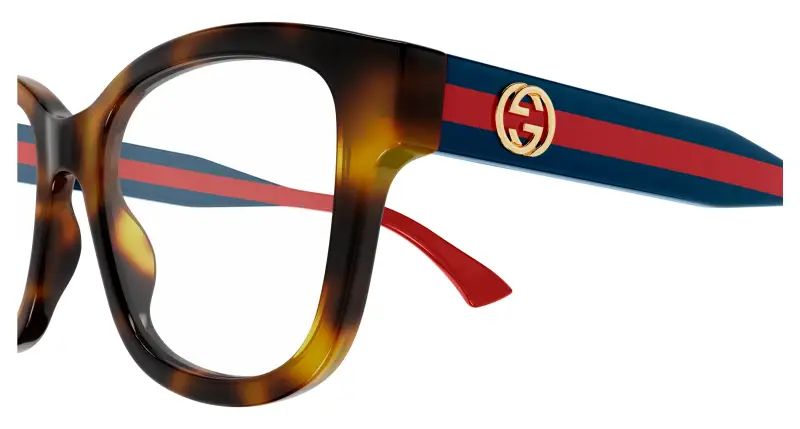 Donna GG1863O 002 Montature da vista Acetato Havana Trasparente Squadrata miniatura 3