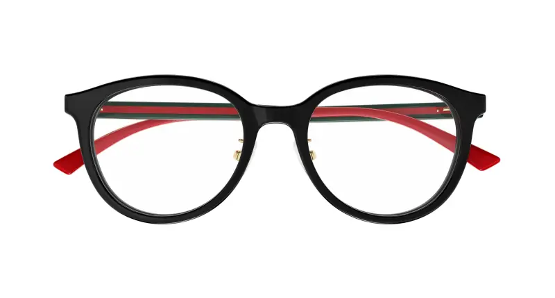 Donna GG1867OK 001 Montature da vista Acetato Nero Trasparente Rotonda miniatura 2