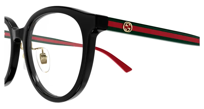 Donna GG1867OK 001 Montature da vista Acetato Nero Trasparente Rotonda miniatura 3