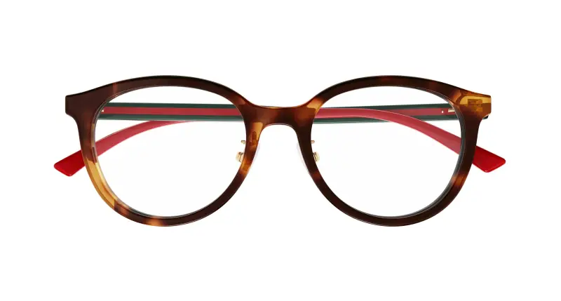 Donna GG1867OK 002 Montature da vista Acetato Havana Trasparente Rotonda miniatura 2