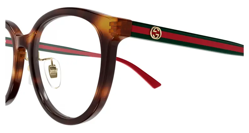 Donna GG1867OK 002 Montature da vista Acetato Havana Trasparente Rotonda miniatura 3