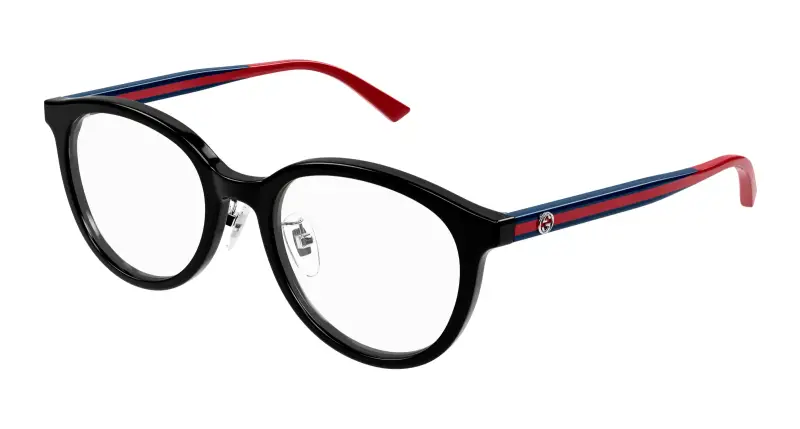 Donna GG1867OK 004 Montature da vista Acetato Nero Trasparente Rotonda