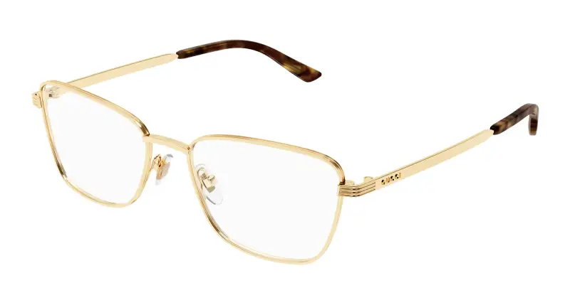 Donna GG1880O 002 Montature da vista Metallo Oro Trasparente Cat Eye