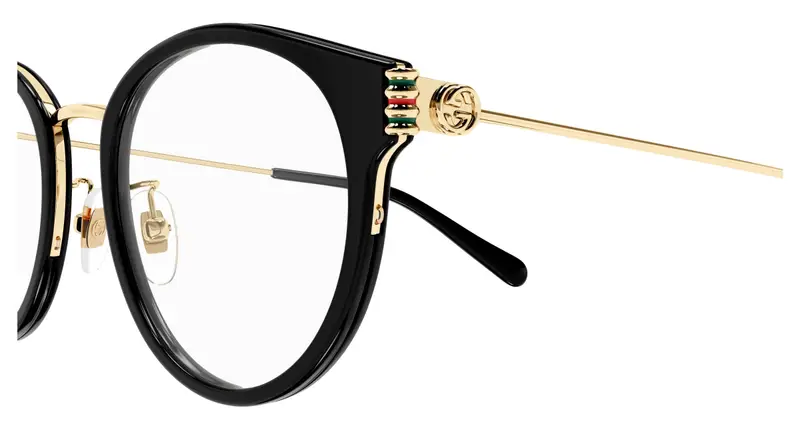 Gucci Donna GG1885OA 001 Montature da vista Acetato Nero Trasparente Rotonda miniatura 2