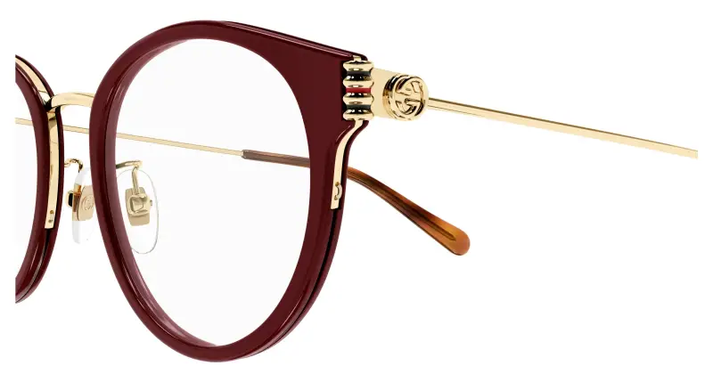Donna GG1885OA 003 Montature da vista Acetato Bordeaux Trasparente Rotonda miniatura 3