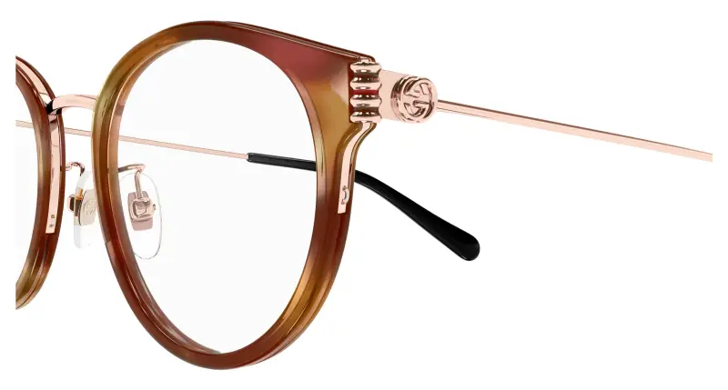 Donna GG1885OA 004 Montature da vista Acetato Havana Trasparente Rotonda miniatura 3