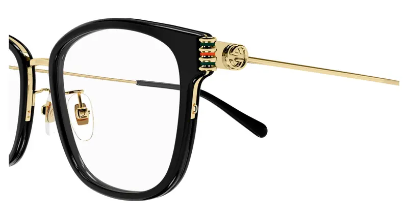 Gucci Donna GG1886OA 001 Montature da vista Acetato Nero Trasparente Rotonda miniatura 2