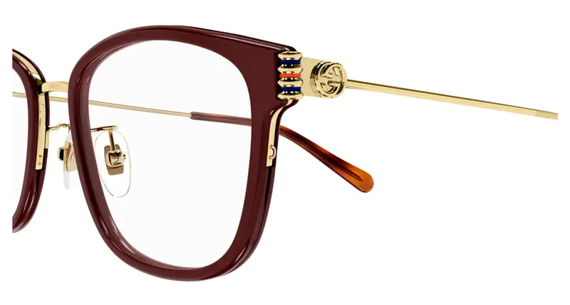 Gucci Donna GG1886OA 003 Montature da vista Acetato Bordeaux Trasparente Rotonda miniatura 2